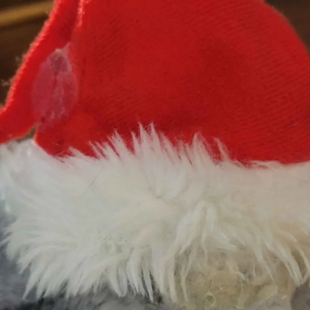 Vintage 1986 Christmas Mouse Doorknob Plush Cover House of Lloyd READ DESCRIPTIO